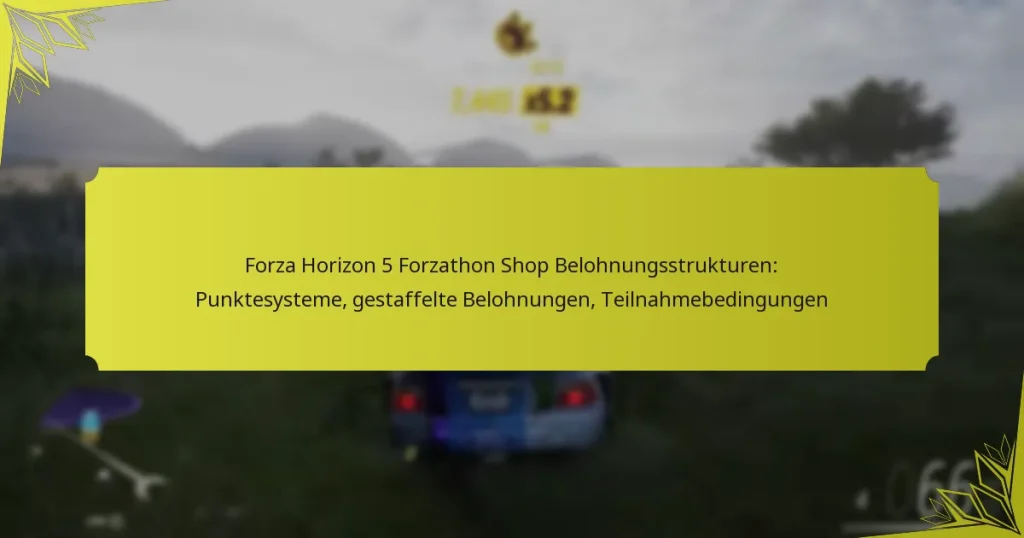 Forza Horizon 5 Forzathon Shop Belohnungsstrukturen: Punktesysteme, gestaffelte Belohnungen, Teilnahmebedingungen