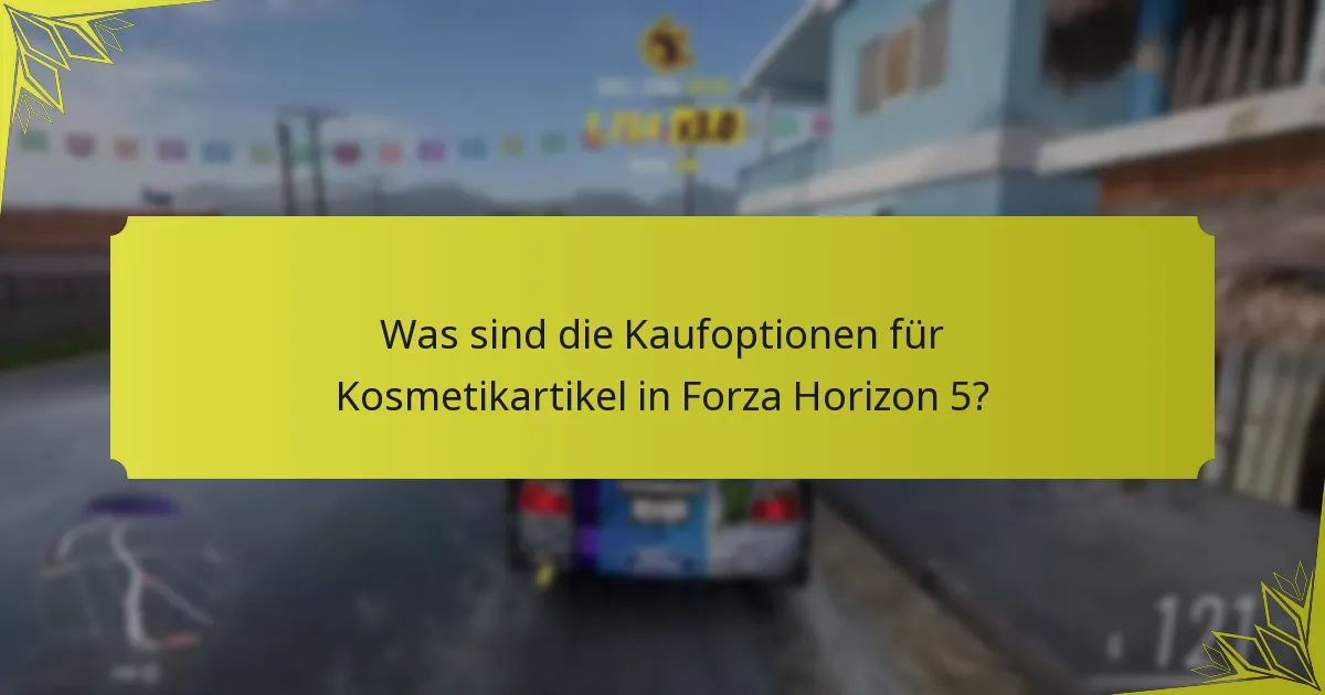 Wie können Spieler Kosmetikartikel in Forza Horizon 5 freischalten?
