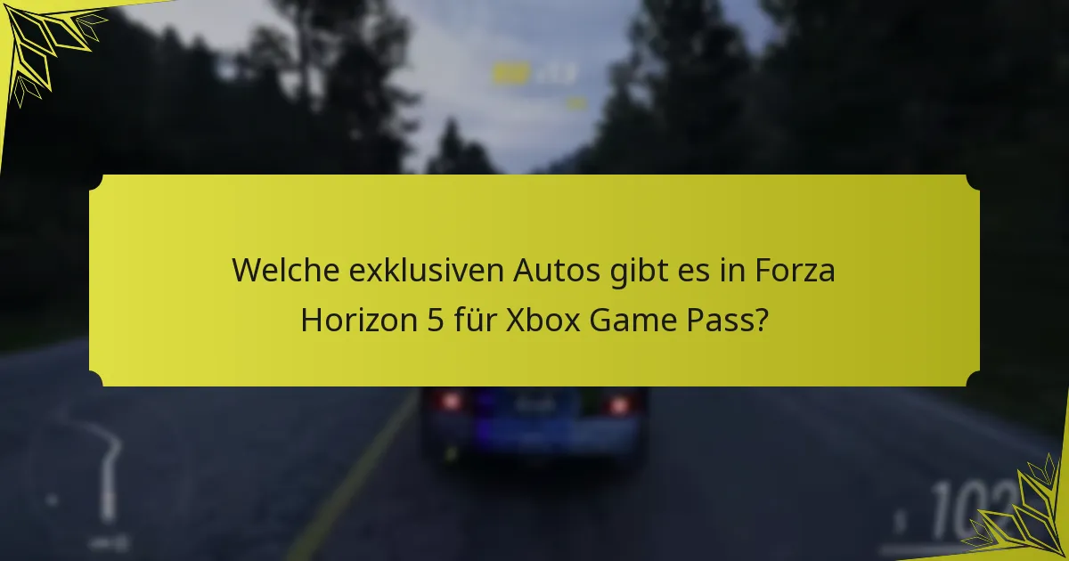 Wie sind die Reaktionen der Community auf Xbox Game Pass-exklusive Autos?